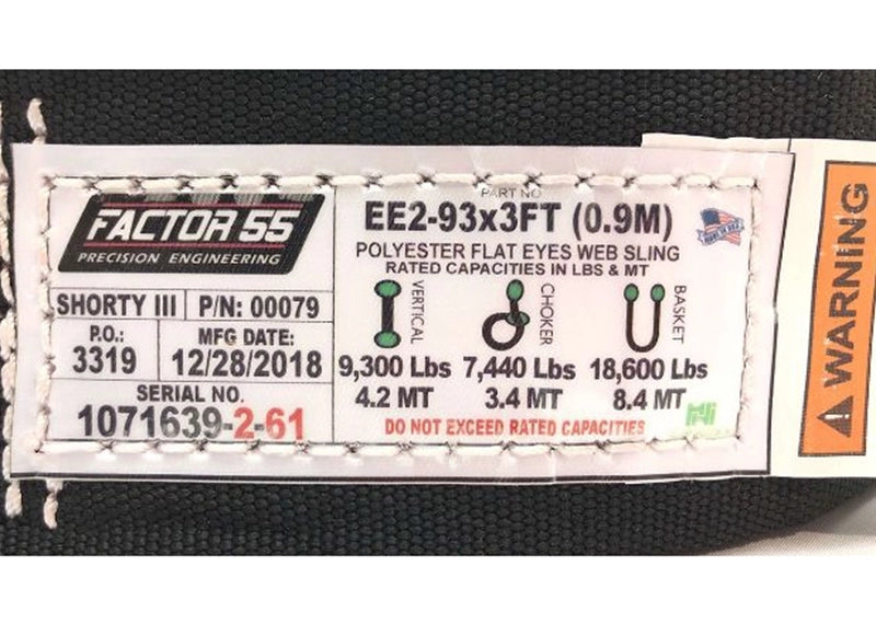 ストラップ 678 Shorty Strap III - 3.0' x 3.0